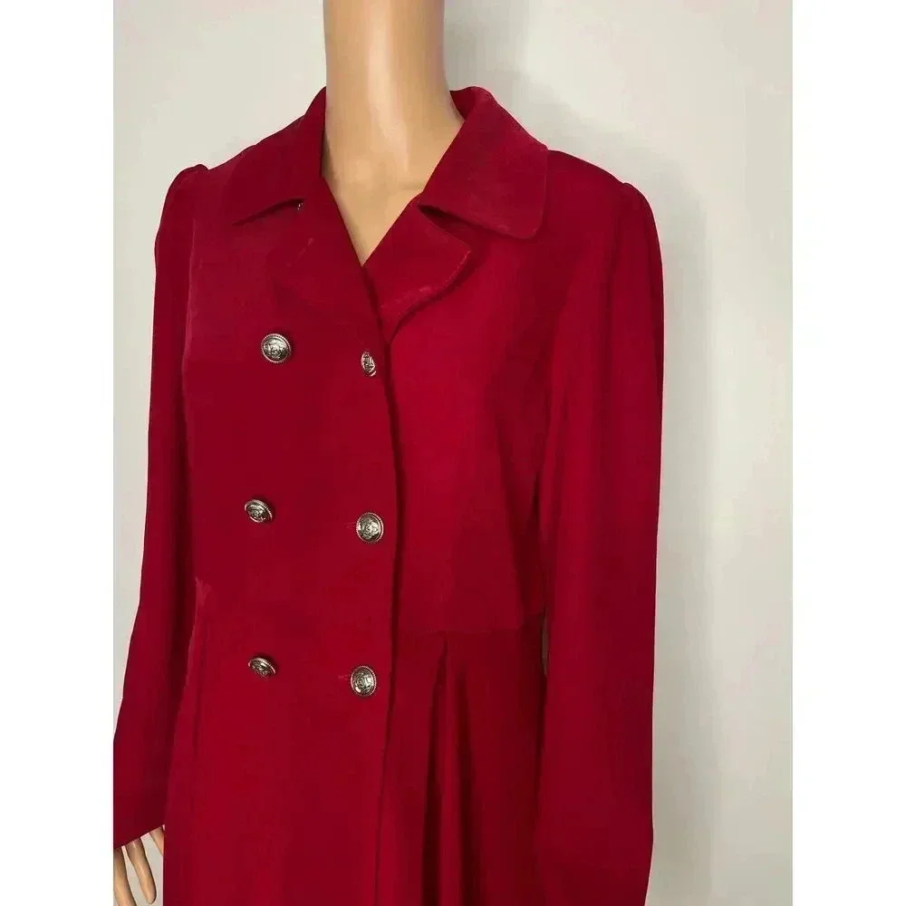 Scarlet Darkness Victorian Jacket Vintage Long Steampunk Gothic Coat size M - Picture 4 of 9